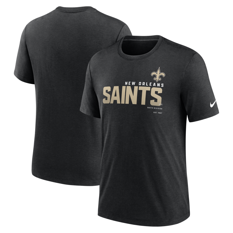 Saints Nike Tri-Blend Team Name T-Shirt