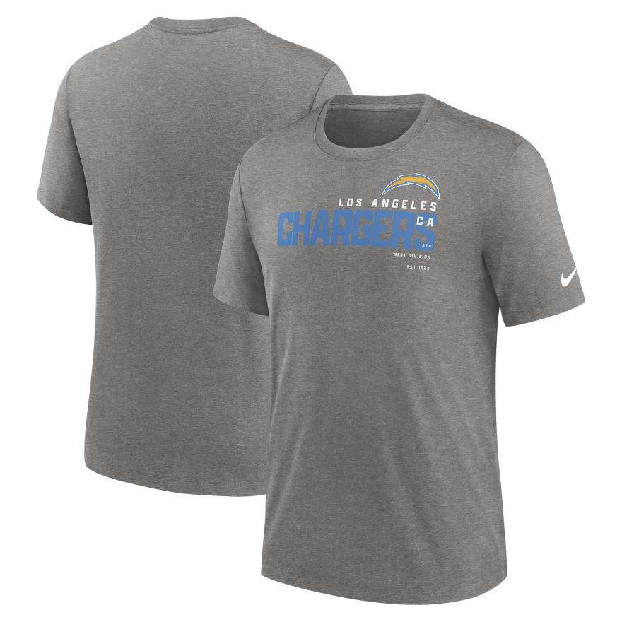 Chargers Nike Tri-Blend Team Name T-Shirt