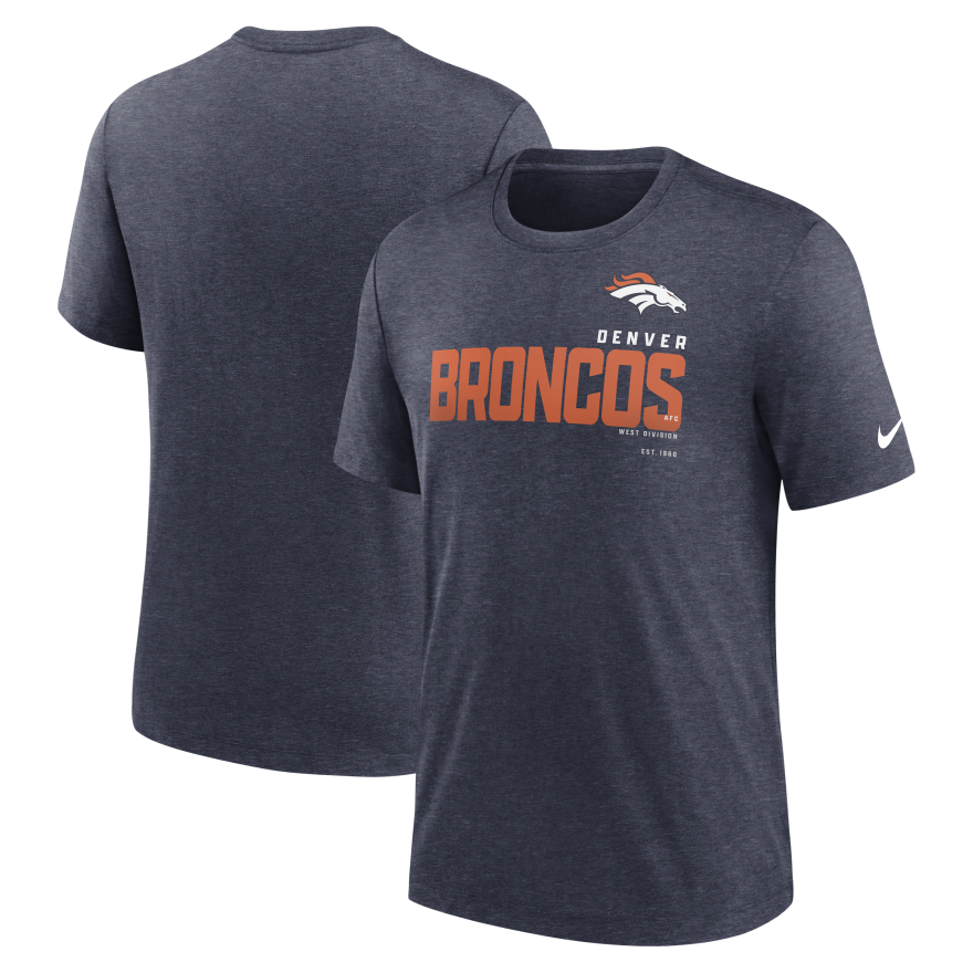 Broncos Nike Tri-Blend Team Name T-Shirt