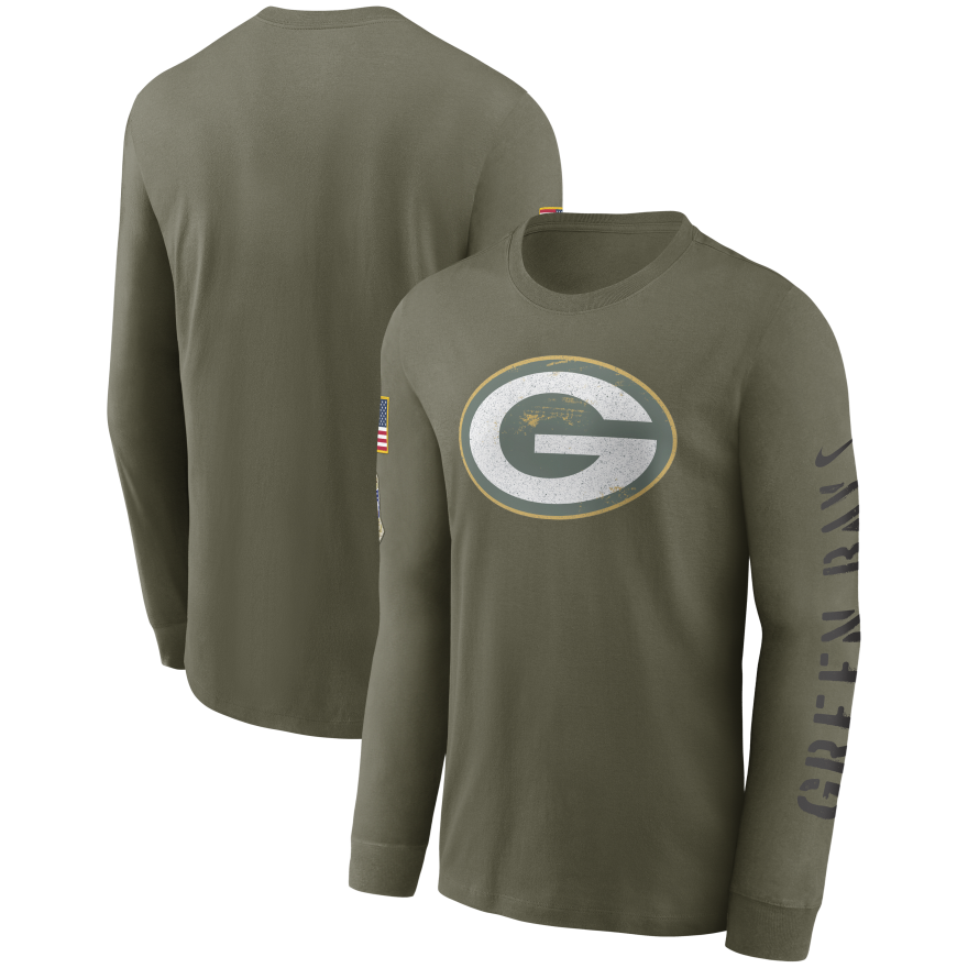 Packers Nike Salute to Service 2022 Sideline Legend Performance Long Sleeve T-Shirt