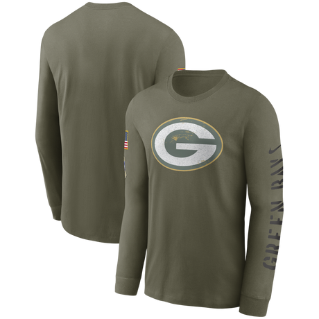 Packers Nike Salute to Service 2022 Sideline Legend Performance Long Sleeve Tee