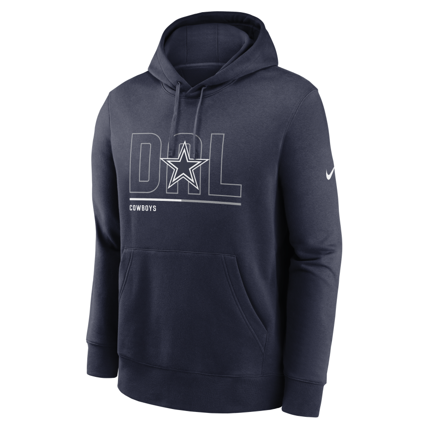 Cowboys Nike City Code Club Fleece Pullover Hoodie