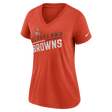 Browns Women's Nike Slant Orange V-Neck T-Shirt