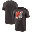 Browns 2023 Yard lines Crop T-Shirt - Brown