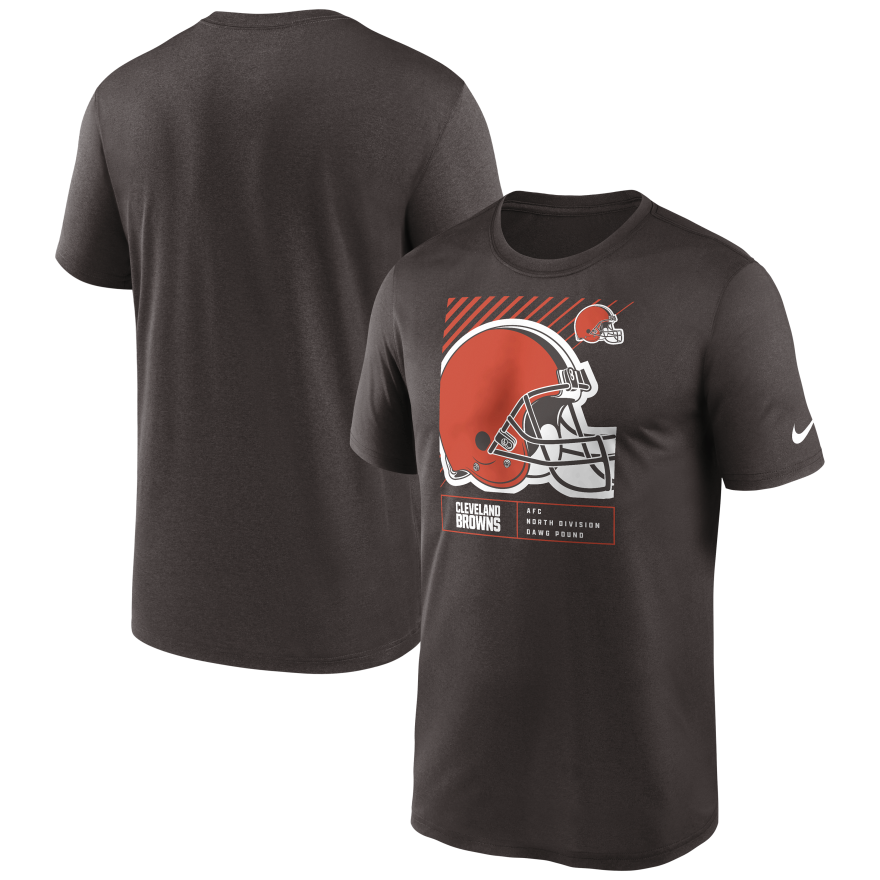 Browns 2023 Yard lines Crop T-Shirt - Brown