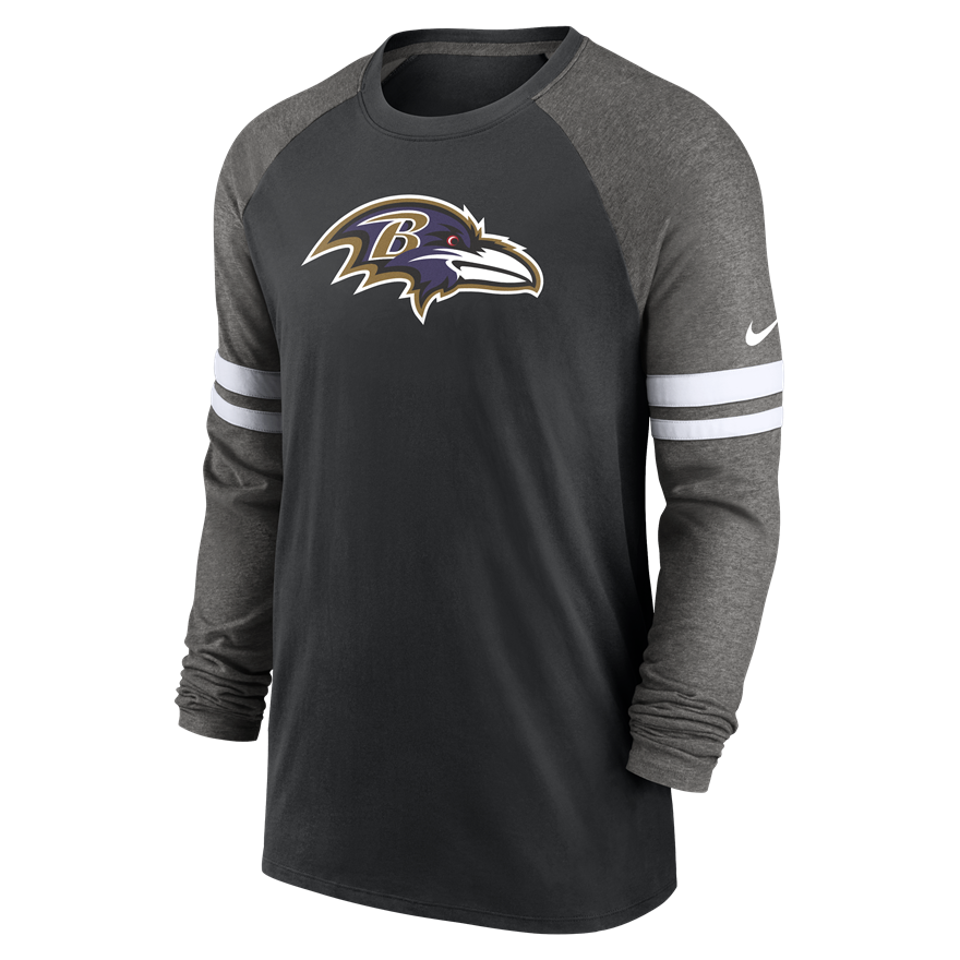 Ravens Nike Dri-Fit Raglan Long Sleeve T-Shirt