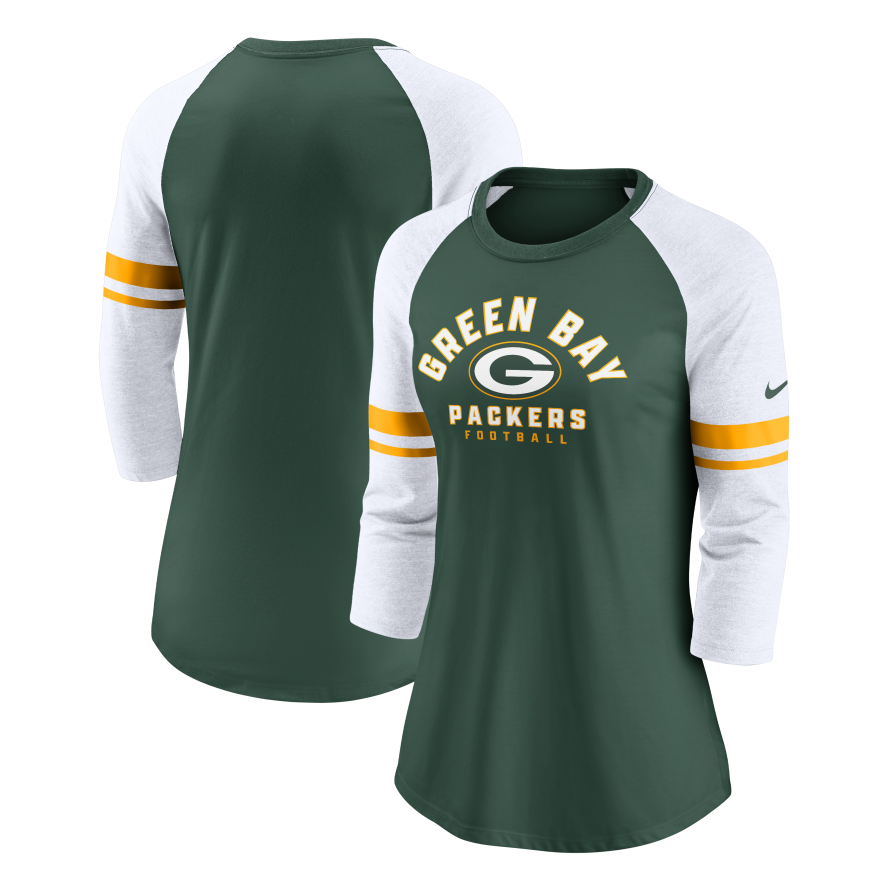 Packers Women's Fashion Sleeve Nike T-Shirt