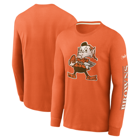 Browns Nike 61-67 Logo Orange Long Sleeve T-Shirt