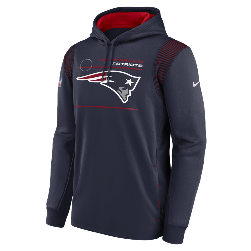 Patriots Nike Sideline Logo Performance Pullover Hoodie