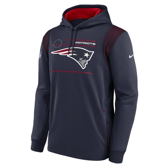 Patriots Nike Sideline Logo Performance Pullover Hoodie