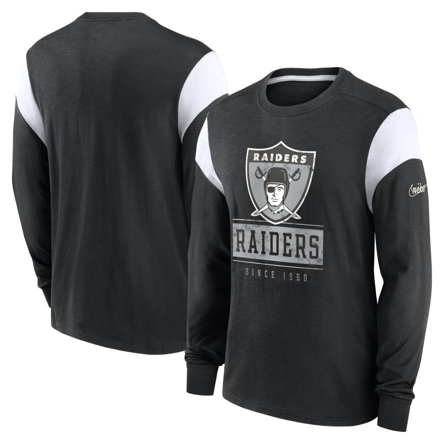 Raiders Nike 2022 Historic Slub Long Sleeve T-Shirt