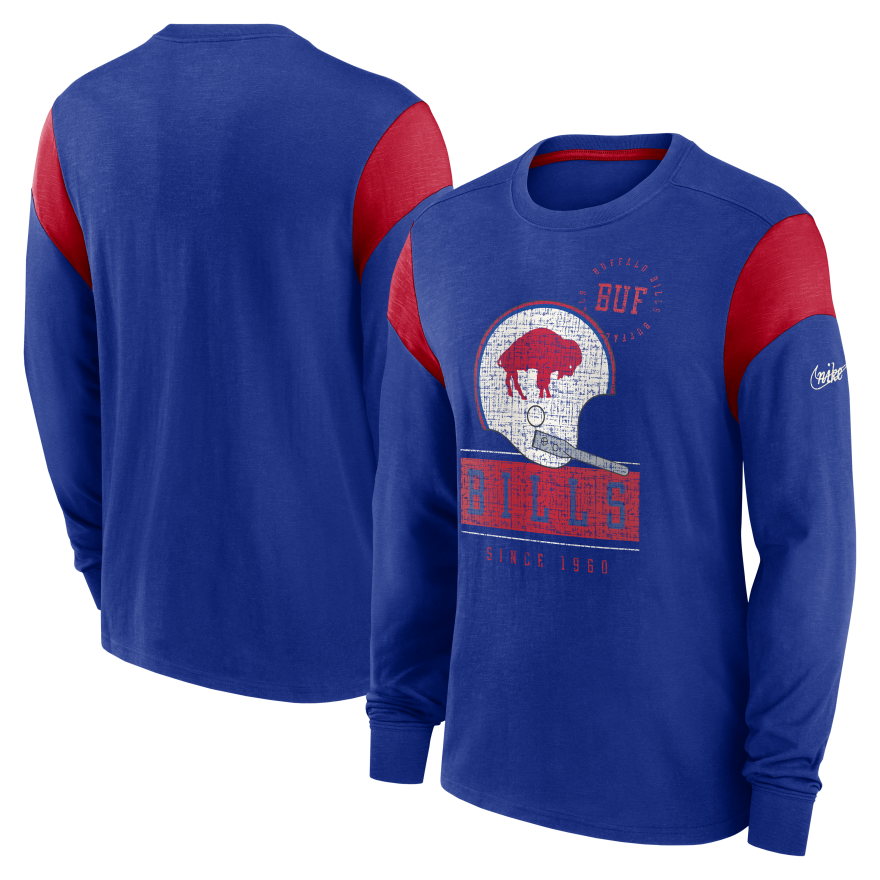 Bills Nike 2022 Historic Slub Long Sleeve T-Shirt