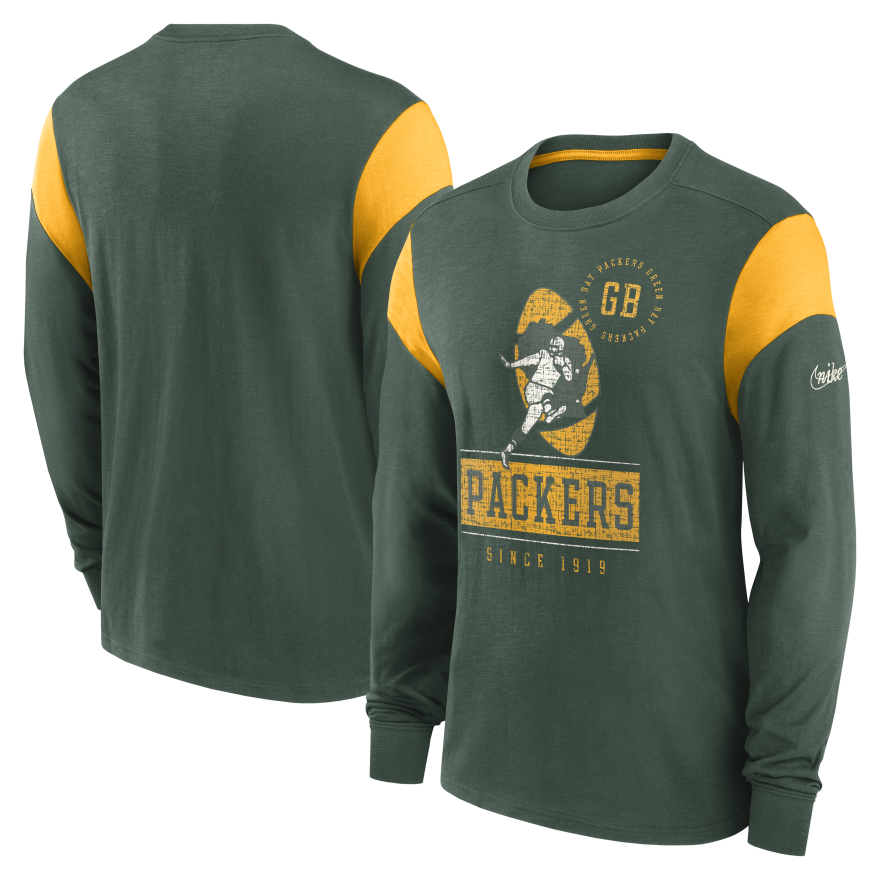 Packers Nike 2022 Historic Slub Long Sleeve T-Shirt