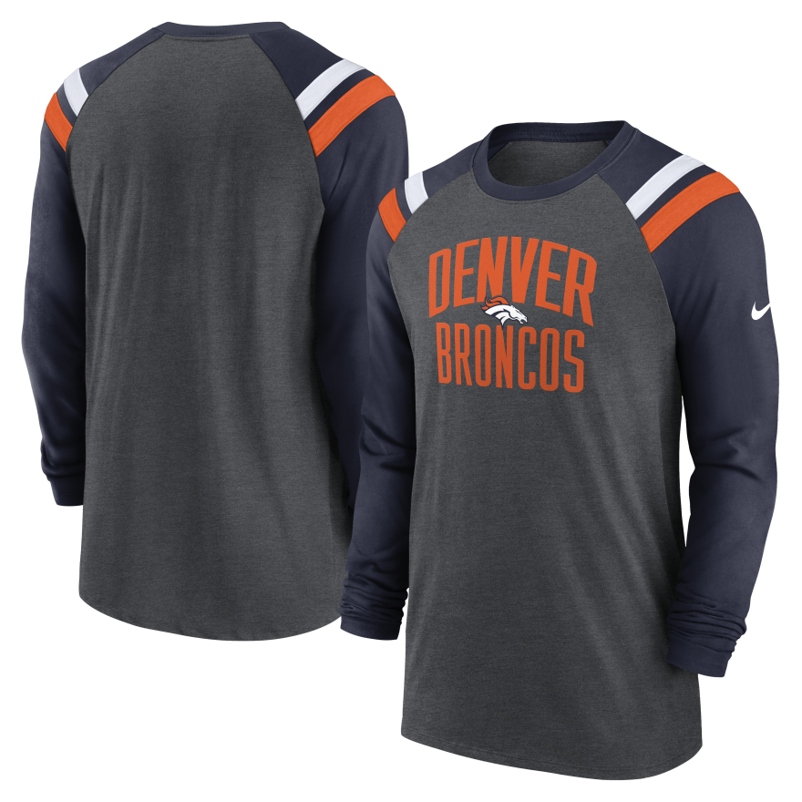 Broncos Nike Raglan Long Sleeve T-Shirt