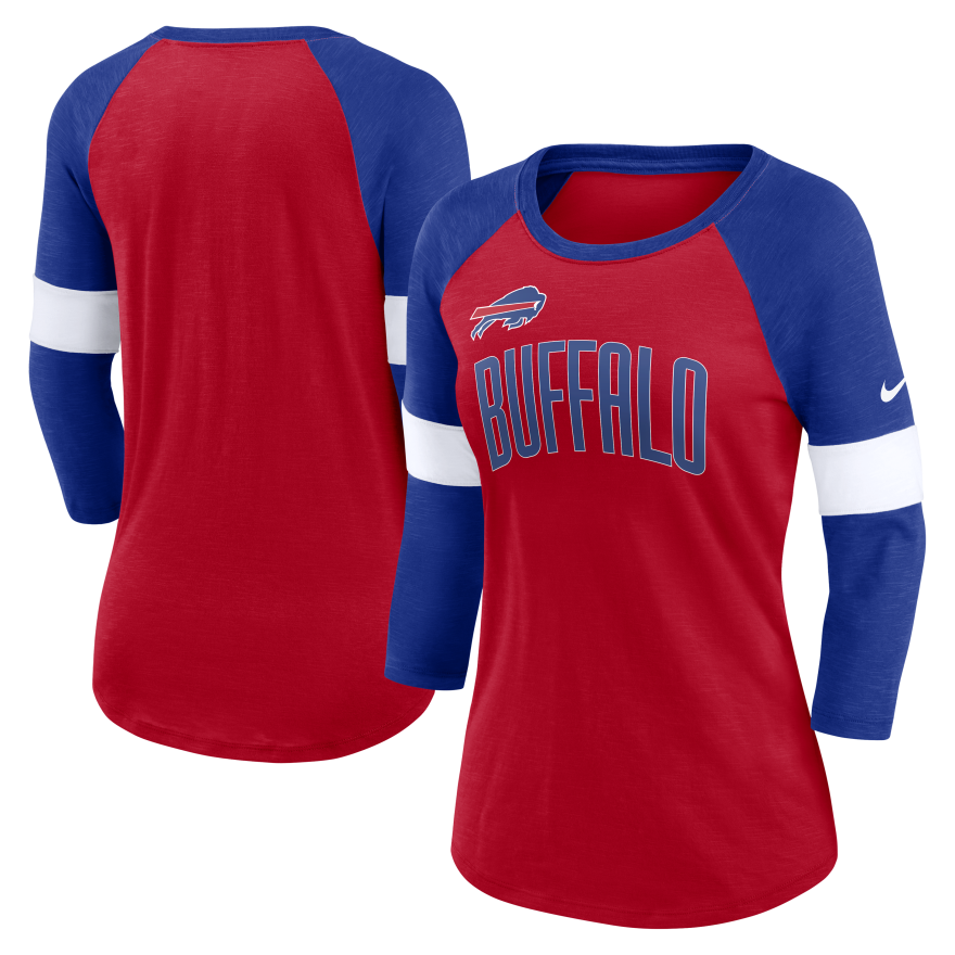 Bills Nike Women's Slub Raglan Long Sleeve T-Shirt