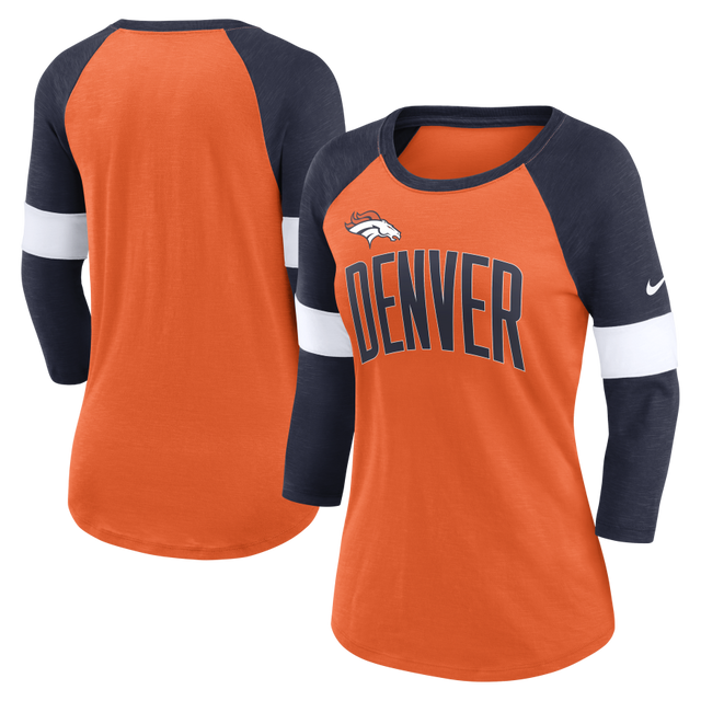 Broncos Nike Women's Slub Raglan Long Sleeve T-Shirt