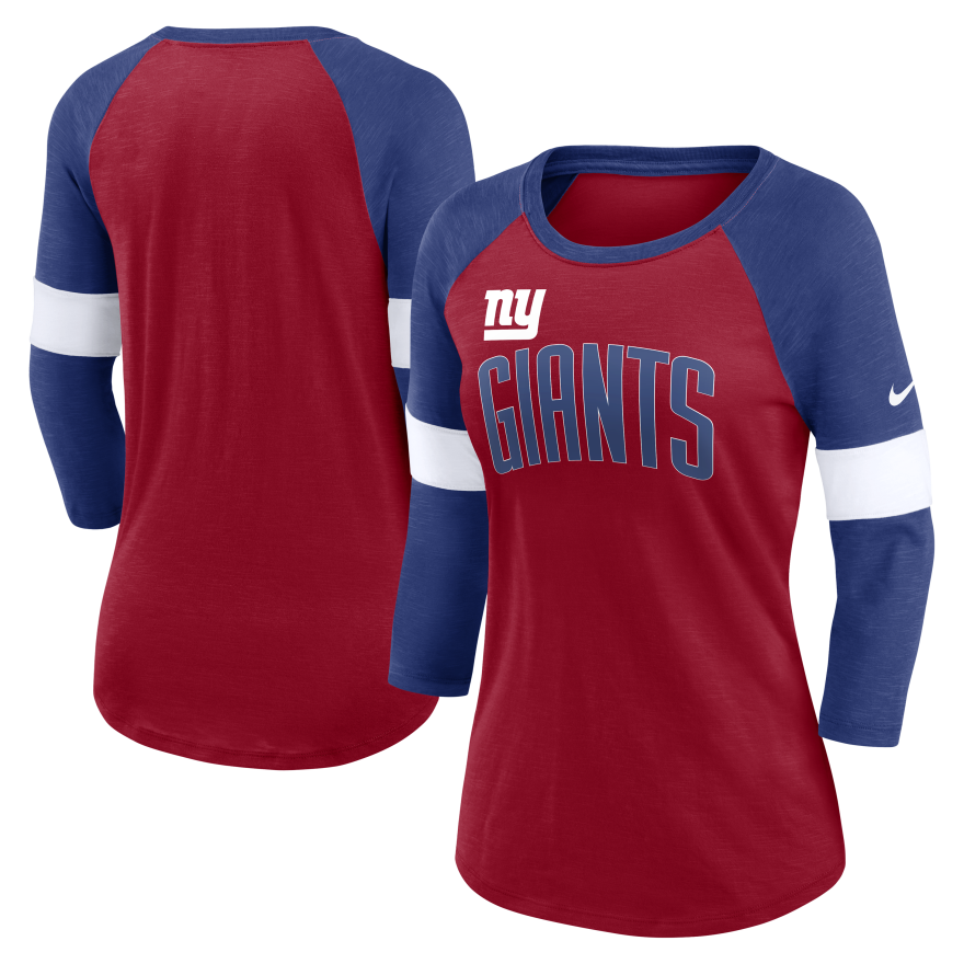 Giants Nike Women's Slub Raglan Long Sleeve T-Shirt