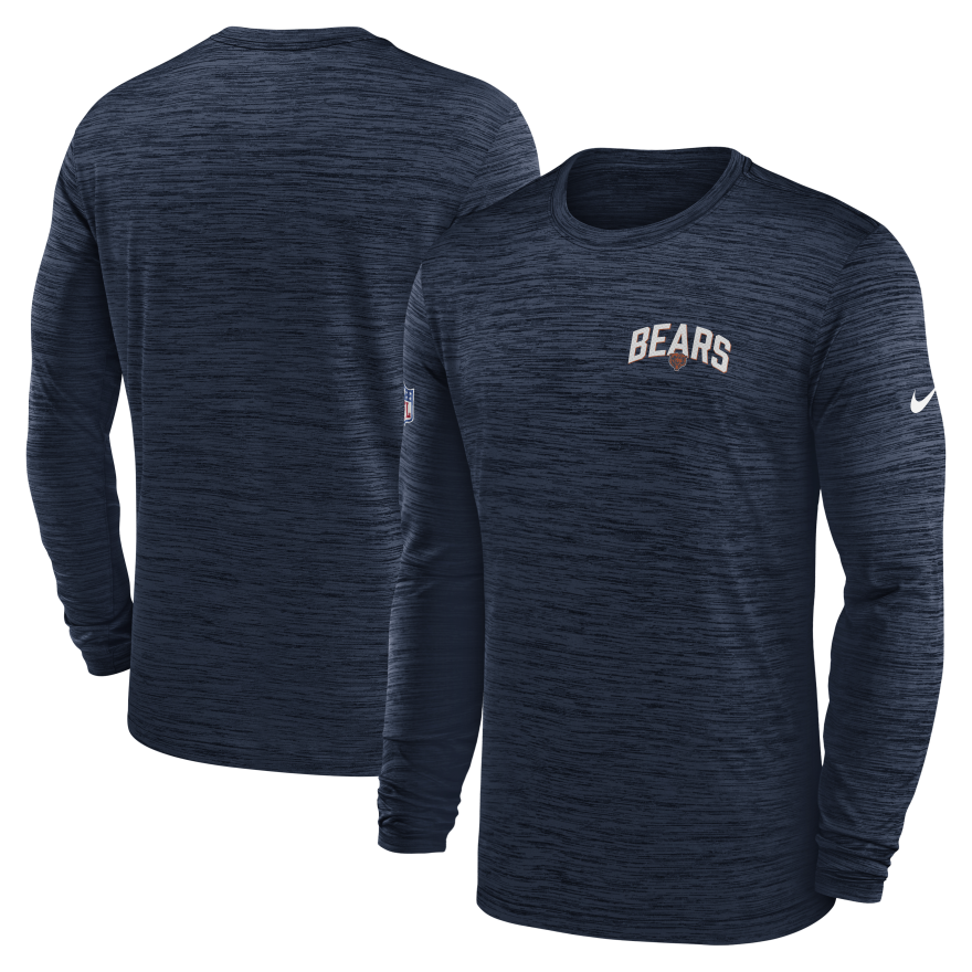 Bears Nike 2022 Velocity Performance Long Sleeve T-Shirt