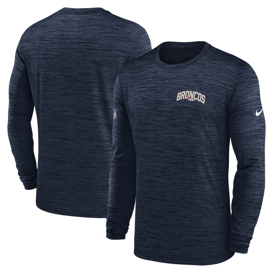 Broncos Nike 2022 Velocity Performance Long Sleeve T-Shirt