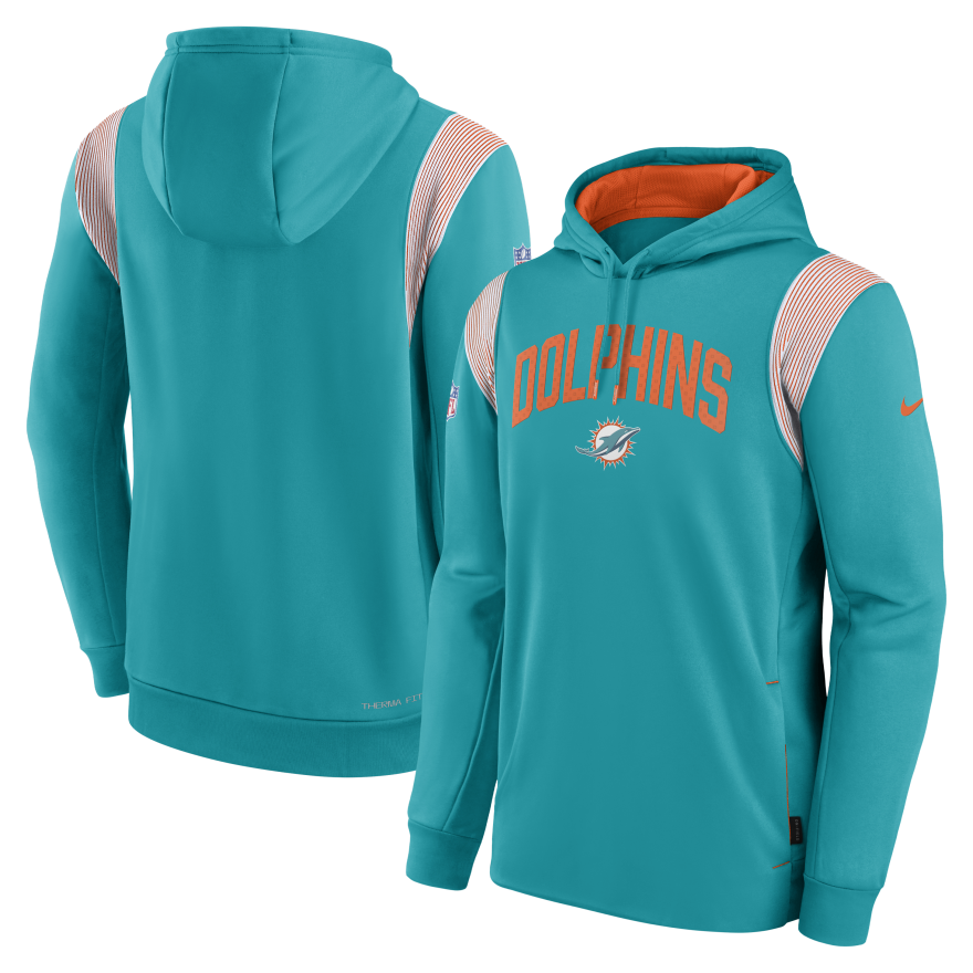 Dolphins Sideline Nike Thermaflex PO Fleece Hoodie