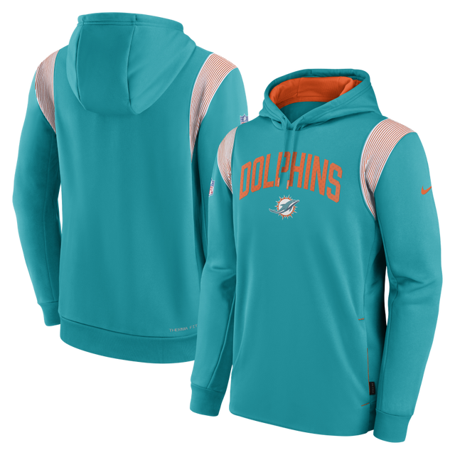 Dolphins Sideline Nike Thermaflex PO Fleece Hoodie