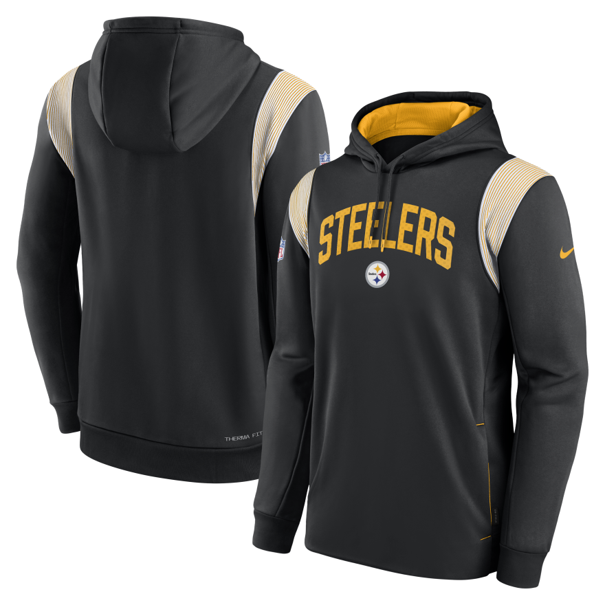 Steelers Youth Sideline Nike Thermaflex PO Fleece Sweatshirt