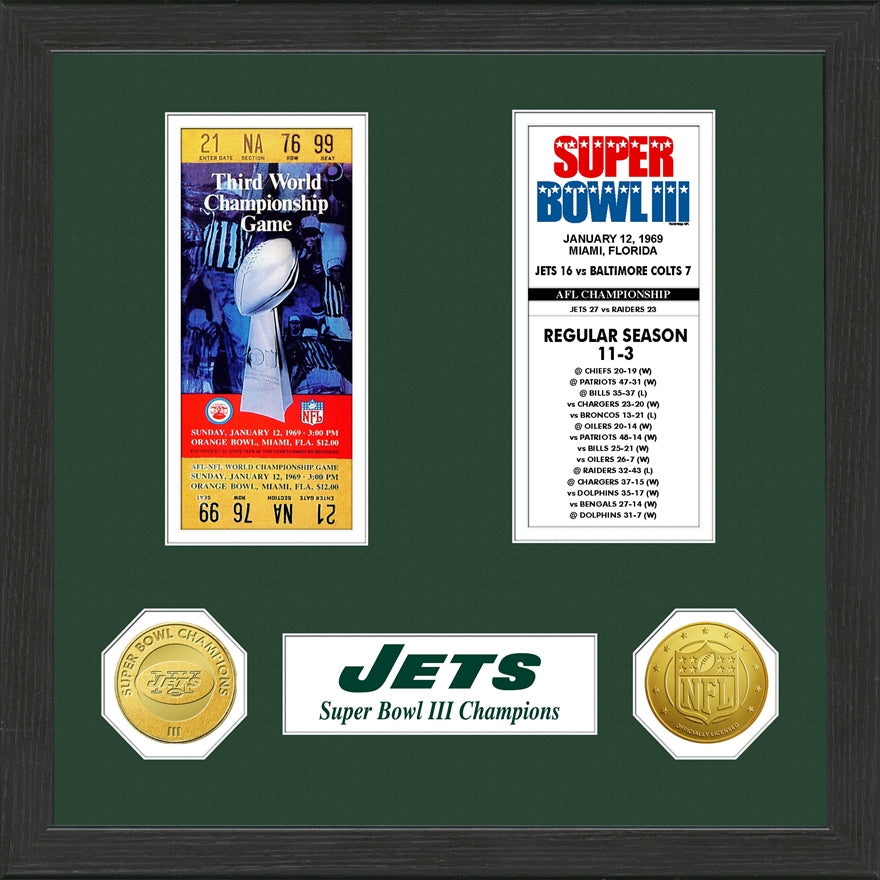 Jets Super Bowl Championship Ticket Collection