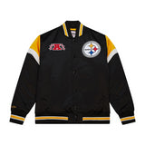 Steelers Mitchell and Ness Heavyweight Satin Jacket