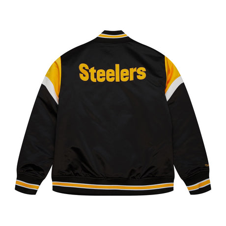 Steelers Mitchell and Ness Heavyweight Satin Jacket