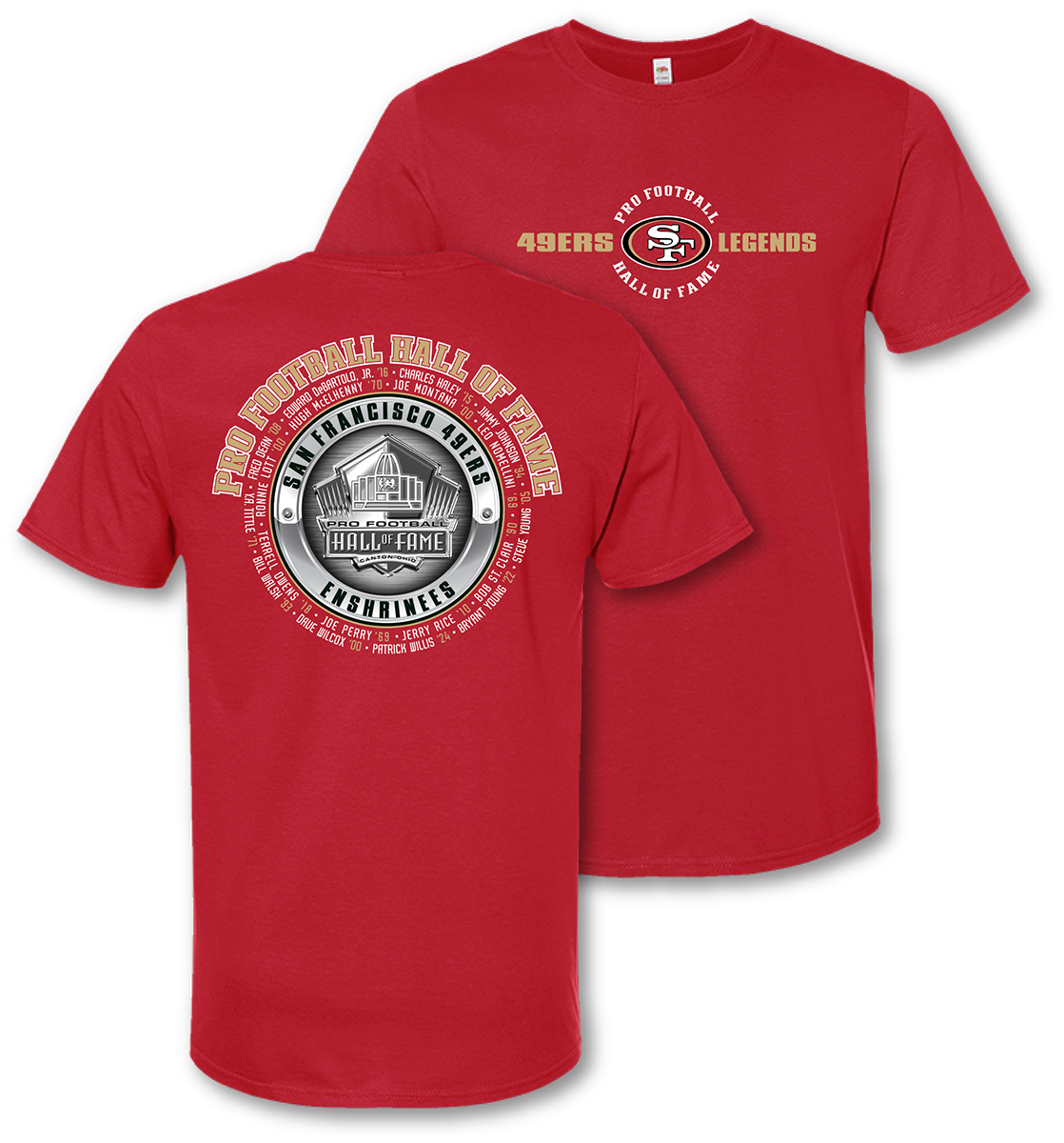 49ers Hall of Fame Legends T-Shirt 2024 – Pro Football Hall of Fame