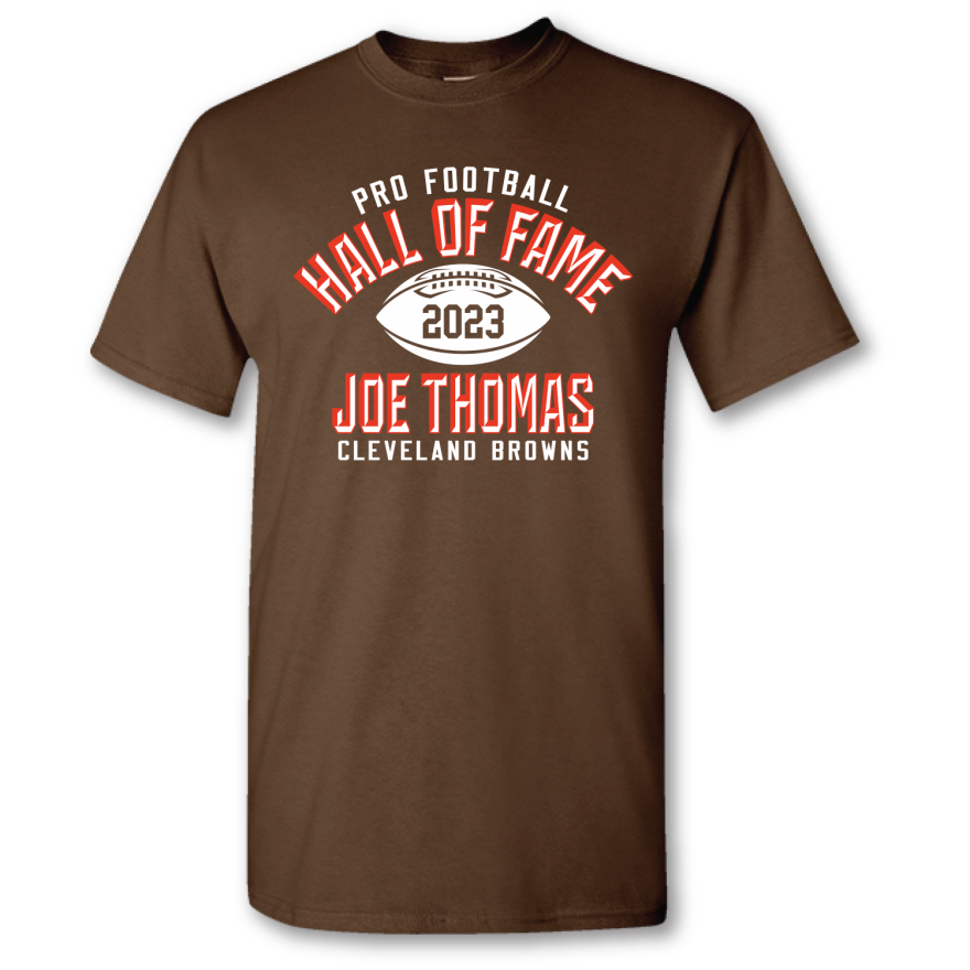 Browns Joe Thomas Class of 2023 Elected T-Shirt – Pro Football Hall of Fame