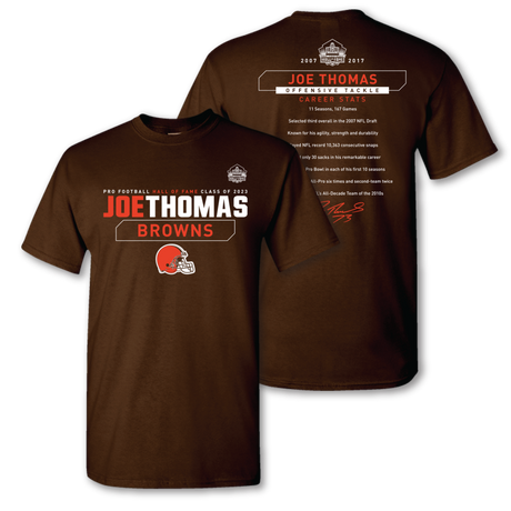 Browns Joe Thomas Class of 2023 Stat Tee