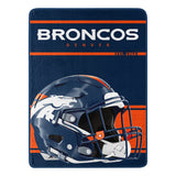 Broncos The Northwest Company 46" x 60" 40-Yard Dash Micro Raschel Blanket