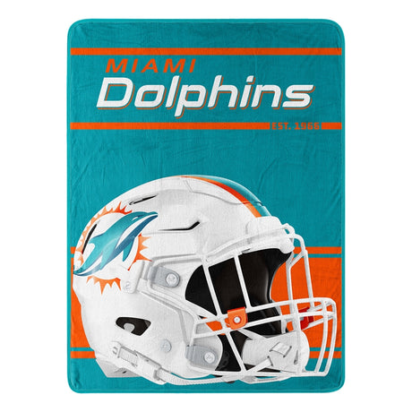 Dolphins The Northwest Company 46" x 60" 40-Yard Dash Micro Raschel Blanket