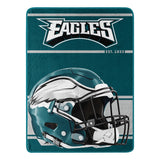 Eagles The Northwest Company 46" x 60" 40-Yard Dash Micro Raschel Blanket