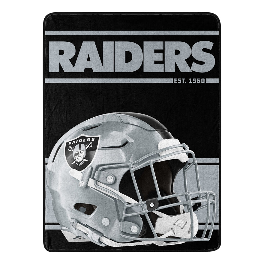 Raiders The Northwest Company 46" x 60" 40-Yard Dash Micro Raschel Blanket