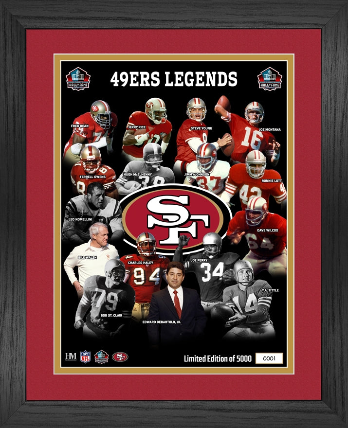 49ers Hall of Fame Inductees Legacy Frame