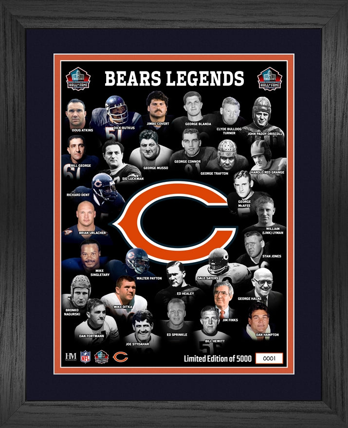 Bears Hall of Fame Inductees Legacy Frame – Pro Football Hall of Fame