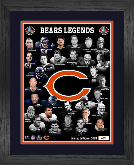Bears Hall of Fame Inductees Legacy Frame
