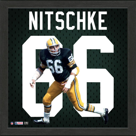 Green Bay Packers Ray Nitschke NFL Impact Jersey Frame