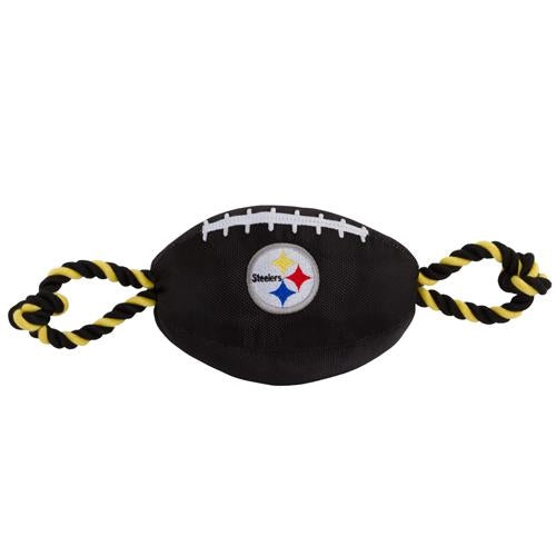 Steelers Pets First Nylon Football Rope Dog Toy