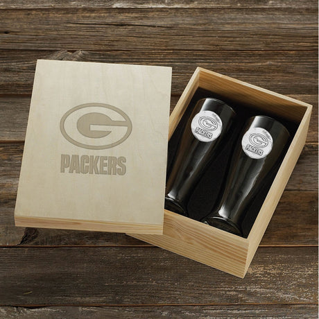 Green Bay Packers 2-Piece Pilsner Set with Collectible Box