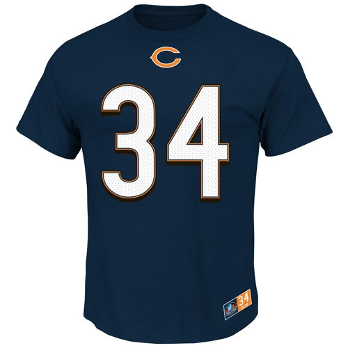 Walter Payton Chicago Bears Hall of Fame Name and Number Tee