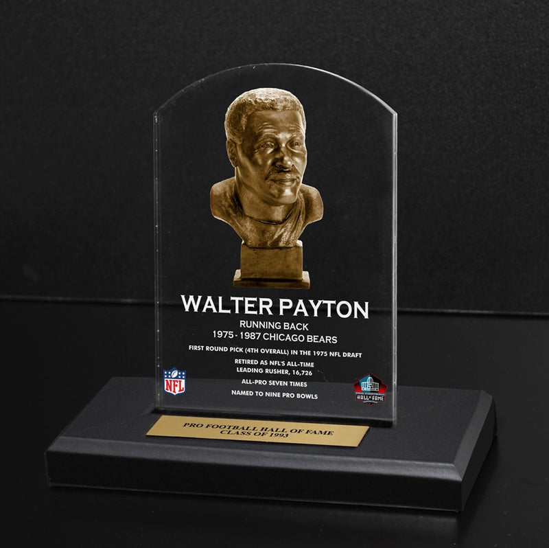 Walter Payton 1993 NFL Hall of Fame Acrylic Bust Desk Top – Pro ...