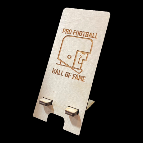 Hall of Fame Wooden Custom Old Logo Phone Holder
