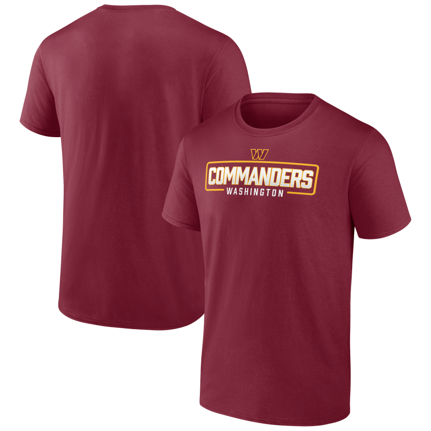 Washington Commanders Fanatics Cotton Box Logo T-Shirt