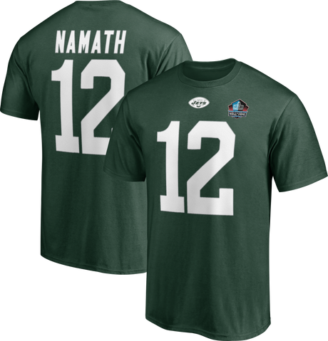 Joe Namath New York Jets Hall of Fame Name and Number Tee