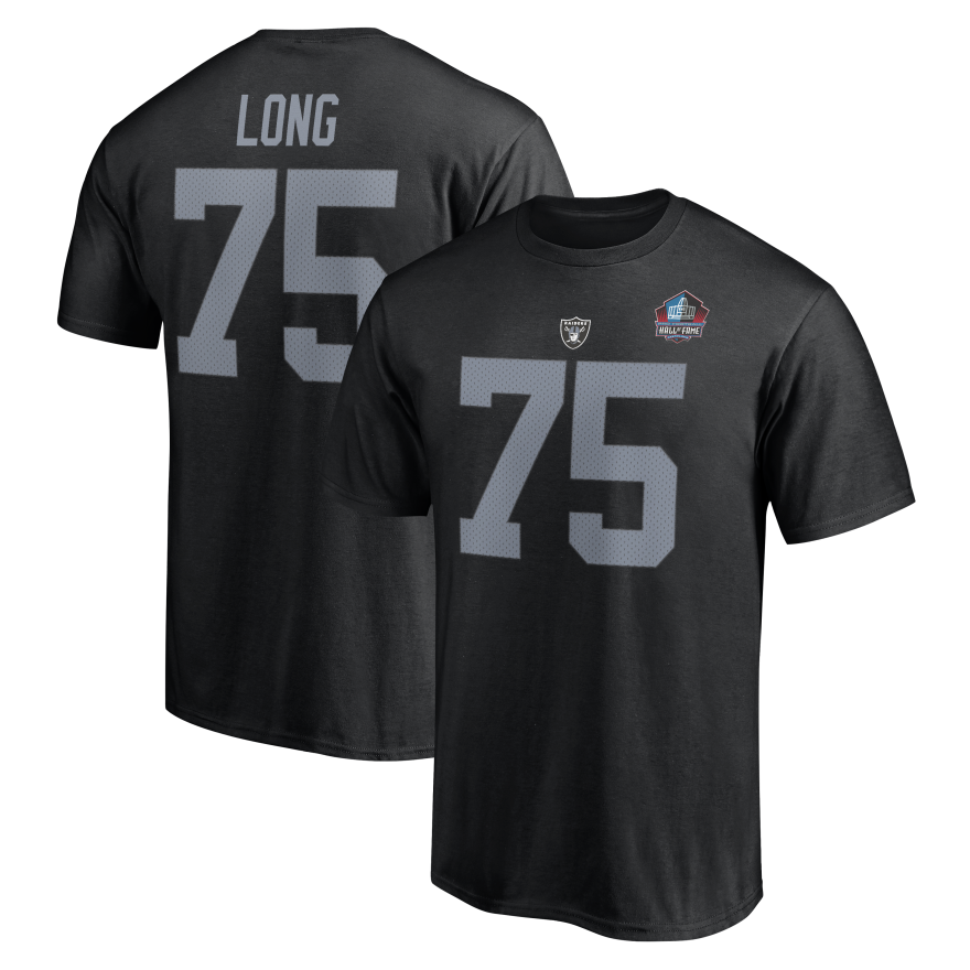 Howie Long Las Vegas Raiders Hall of Fame Name and Number T-Shirt
