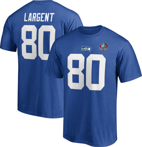 Steve Largent Seattle Seahawks Hall of Fame Name and Number Tee