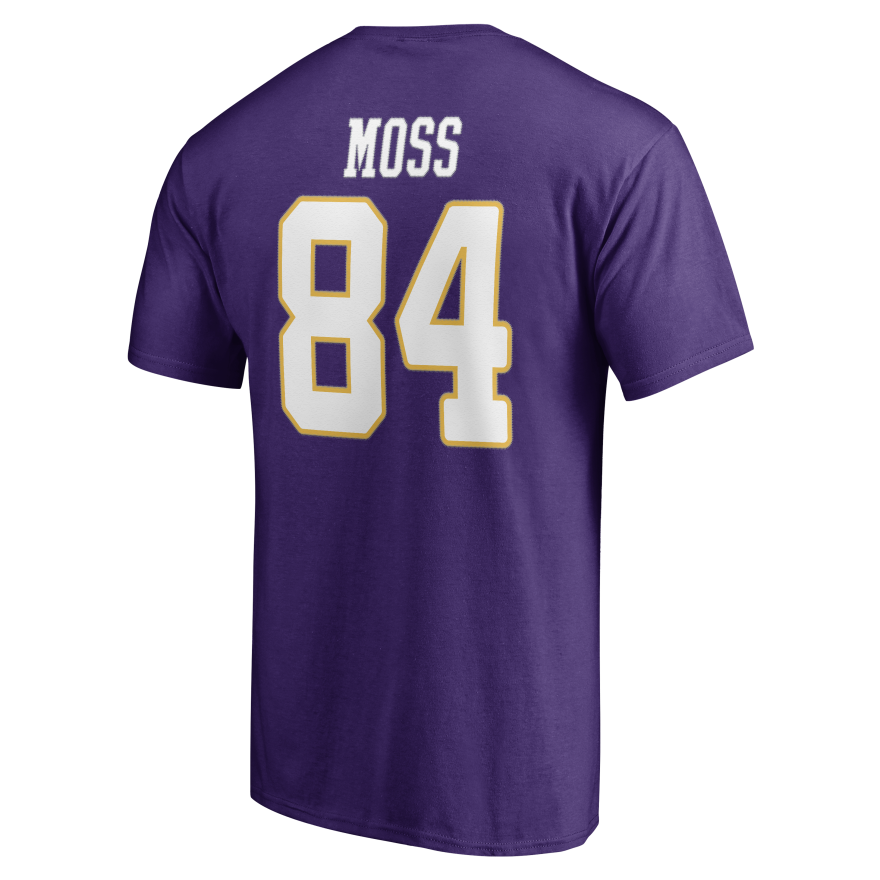Randy Moss Minnesota Vikings Hall of Fame Name and Number T-Shirt